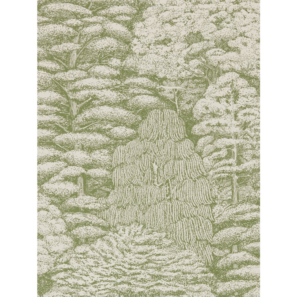 Woodland Toile Wallpaper 215720 by Sanderson in Cream Green